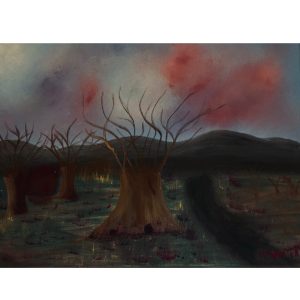 Haunted Forest 16 x 20 Oil Painting.